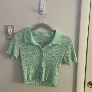 Mint Green Collard Top